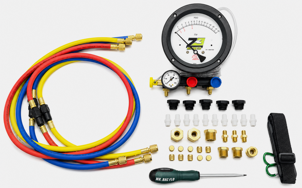 Ms. Bac Flo 3 Valve Backflow Test Kit with Fittings and Bushings