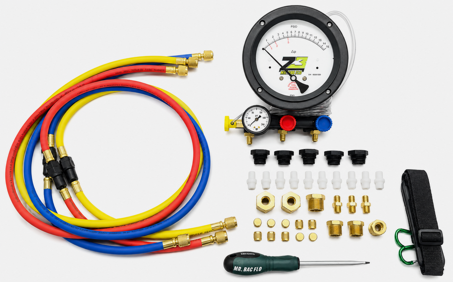 Ms. Bac Flo 3 Valve Backflow Test Kit with Fittings and Bushings
